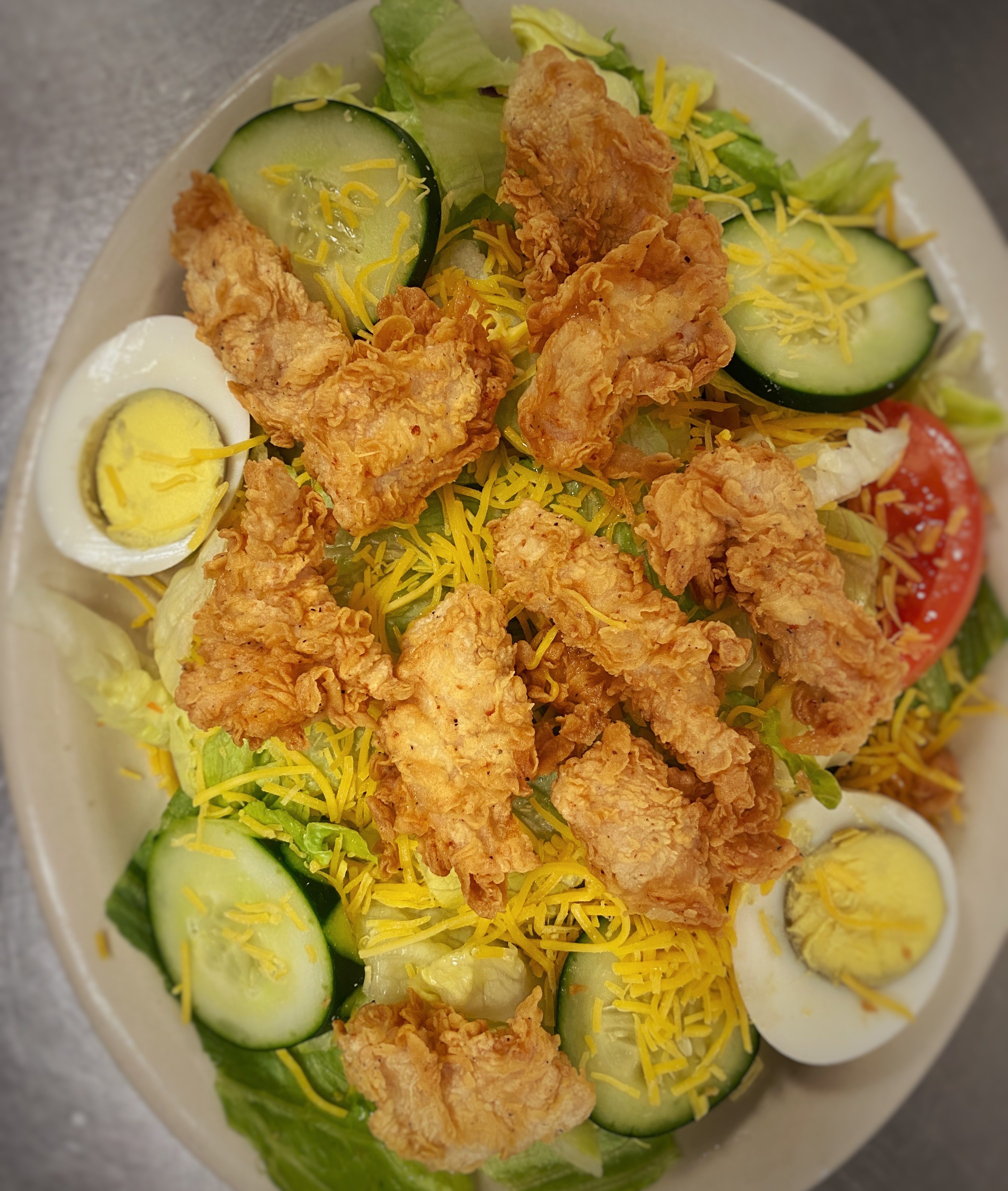 Grilled or Crispy Chicken Salad.